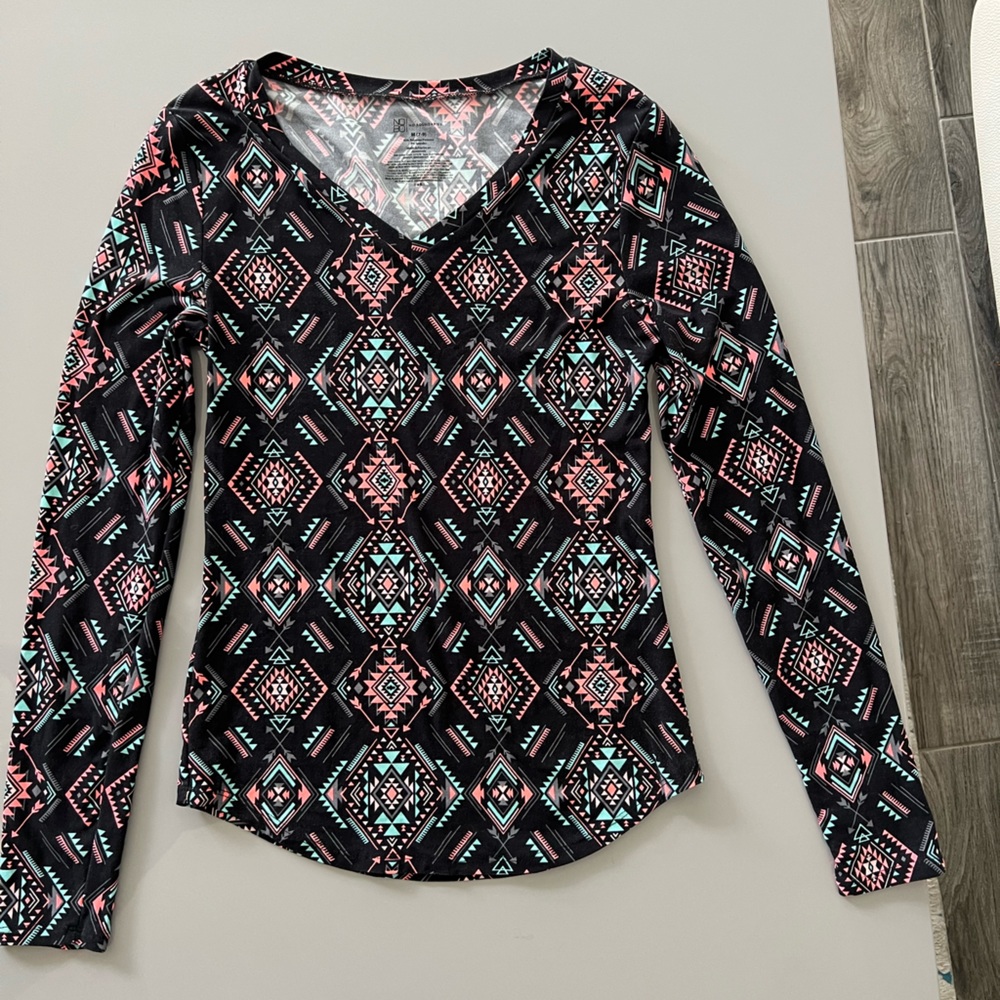 No Boundaries Aztec Long Sleeve Shirt